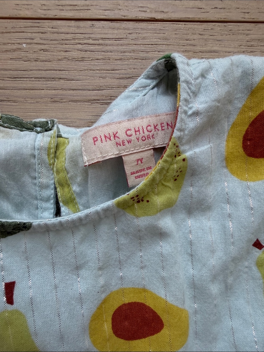 Pink Chicken pear dress 7Y - Picture 2 of 3